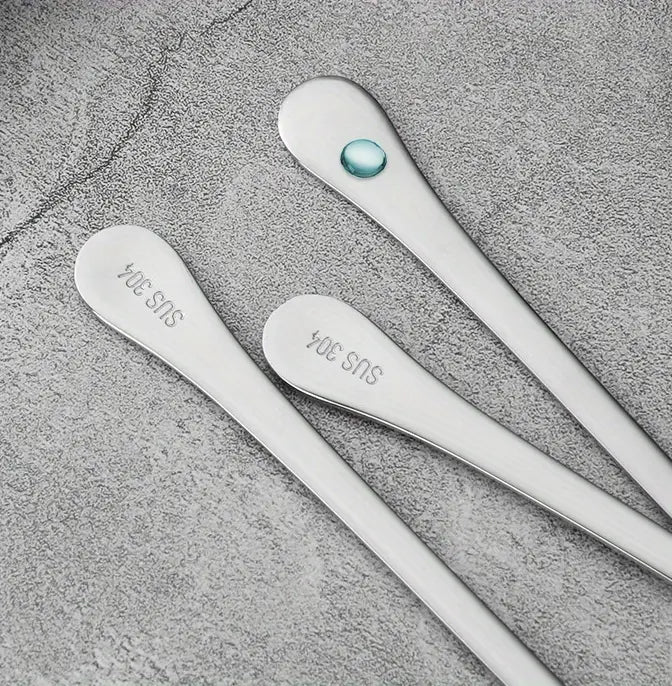 5 Stainless Steel Coffee and Espresso Spoons with Long Handle